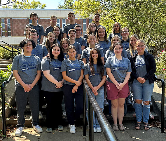 Early College Academy students outside