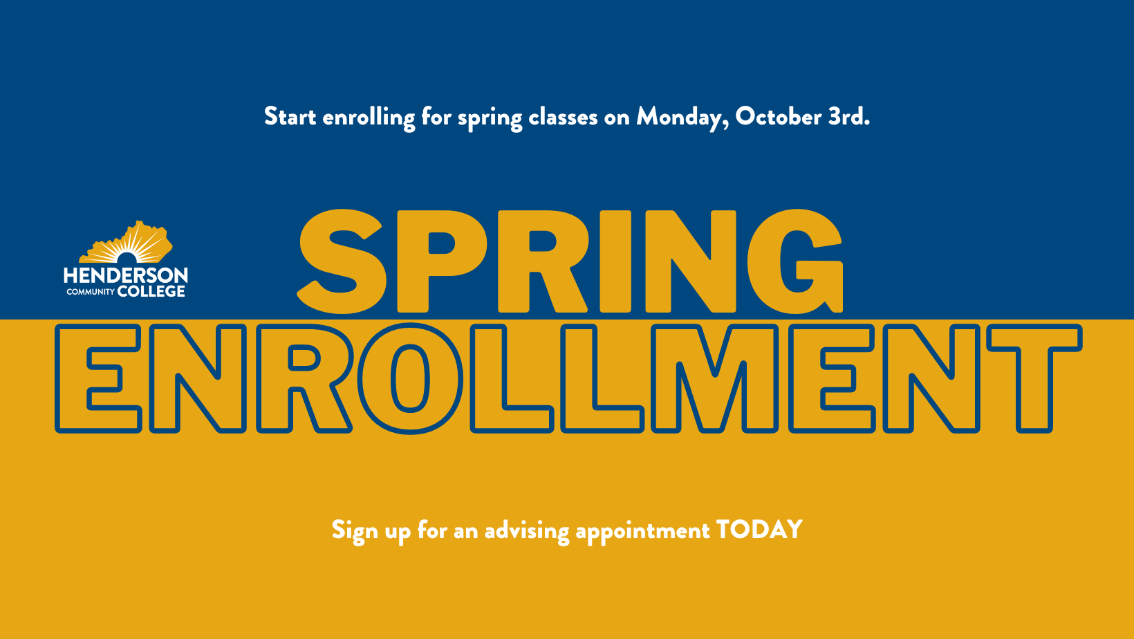 enroll for spring graphic