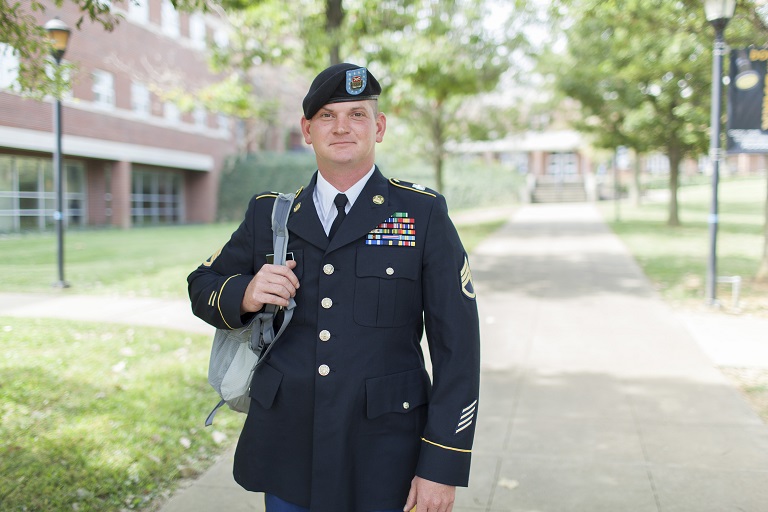 a man dressed in military uniform