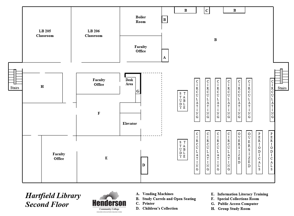 Hartfield Library second floor