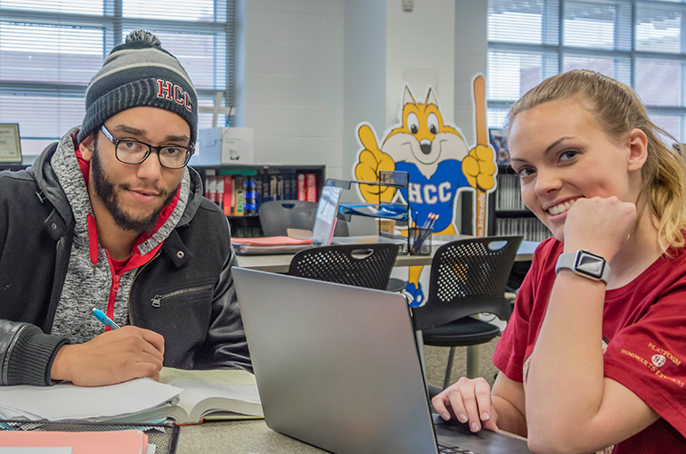 Students Studying In Library